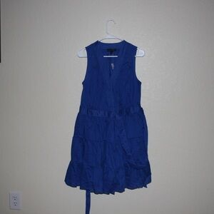 Banana Republic NWT Voltage Blue Sleeveless Dress with Tiered Skirt